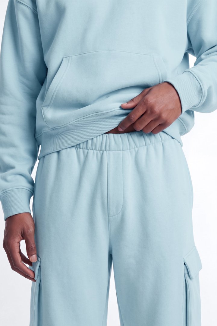 410 Baggy Cargo Sweatpants - Light Blue