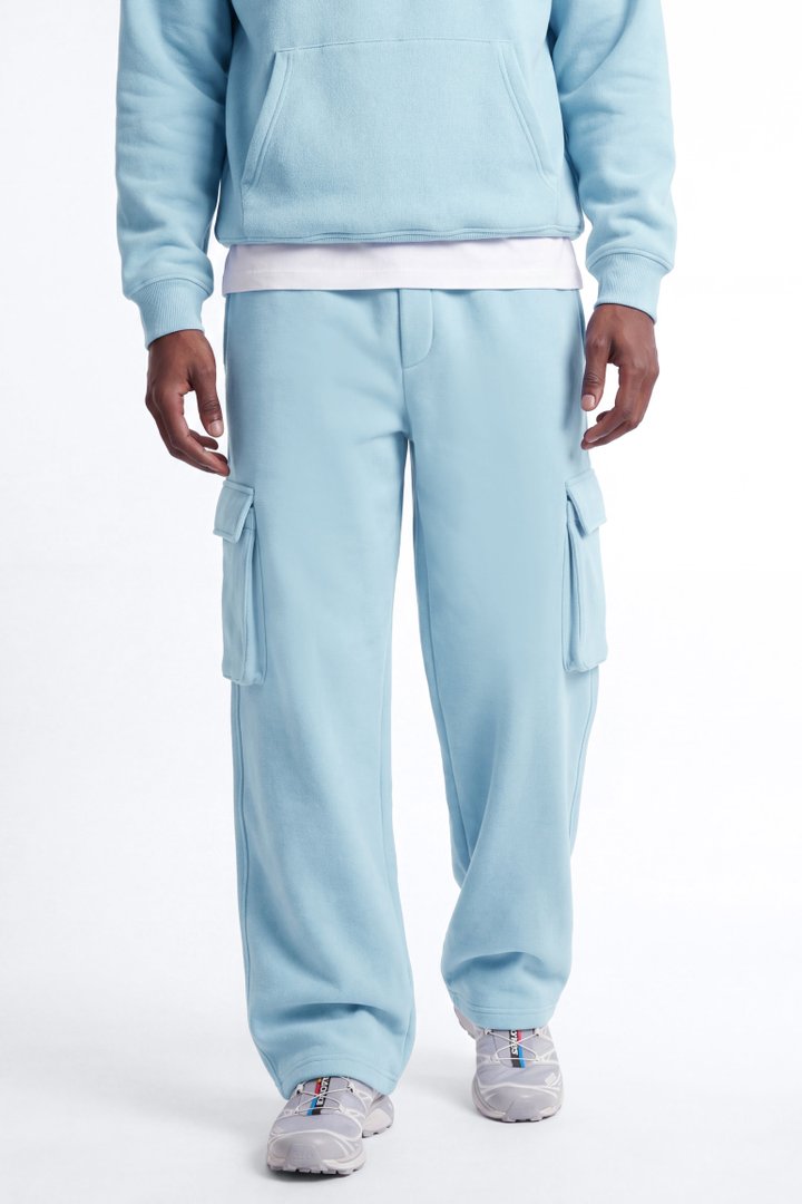 410 Baggy Cargo Sweatpants - Light Blue