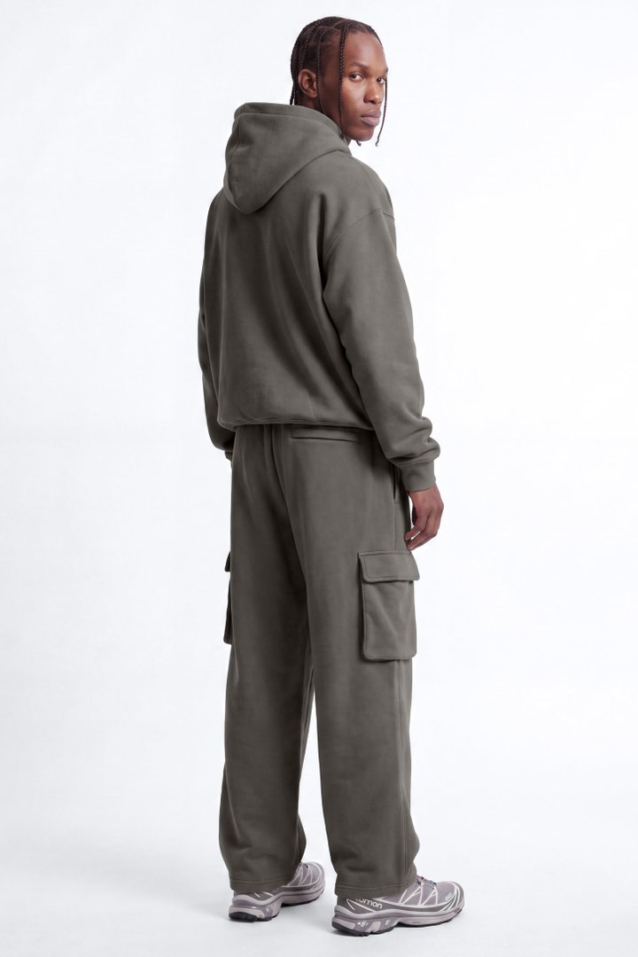 410 Baggy Cargo Sweatpants - Moss Grey