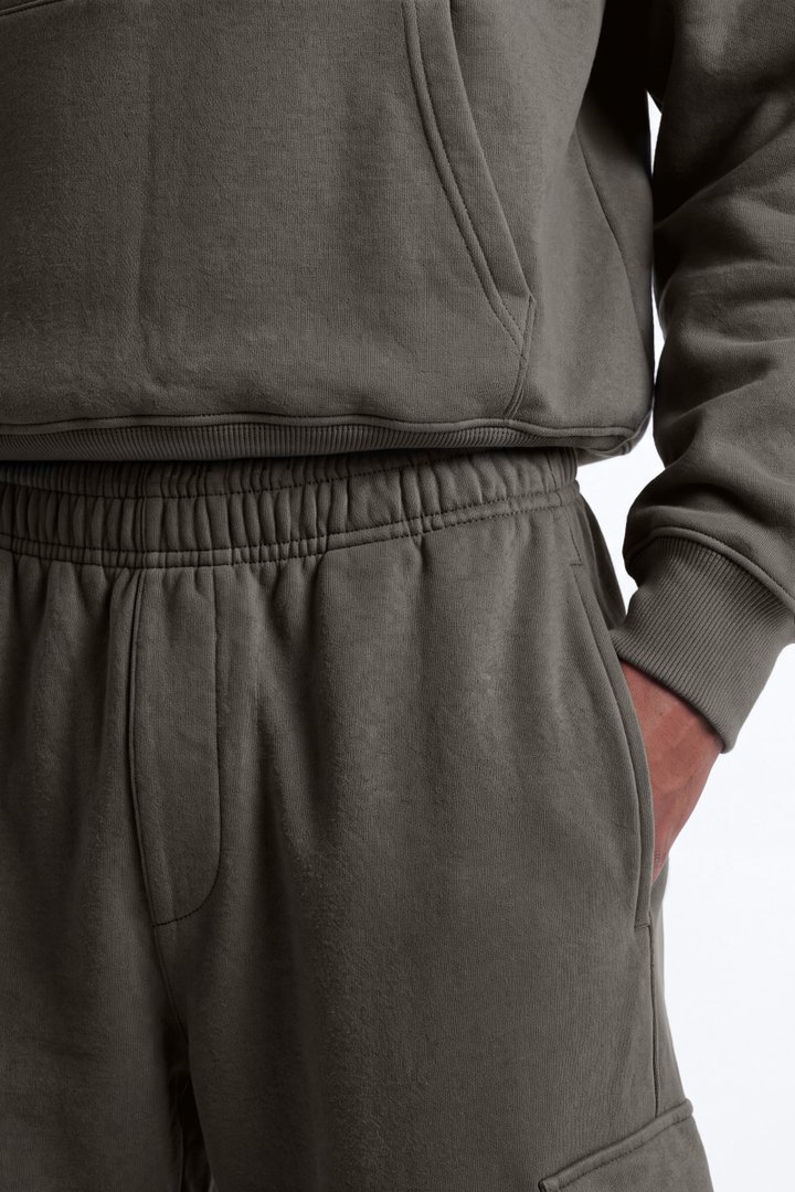 410 Baggy Cargo Sweatpants - Moss Grey