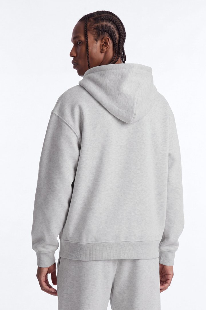 410 Oversized Zip Hoodie - Heather Grey
