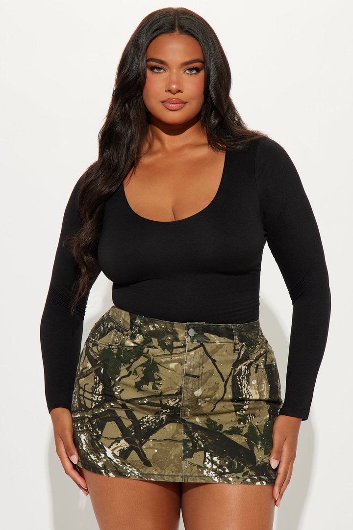 Myra Double Lined Bodysuit - Black