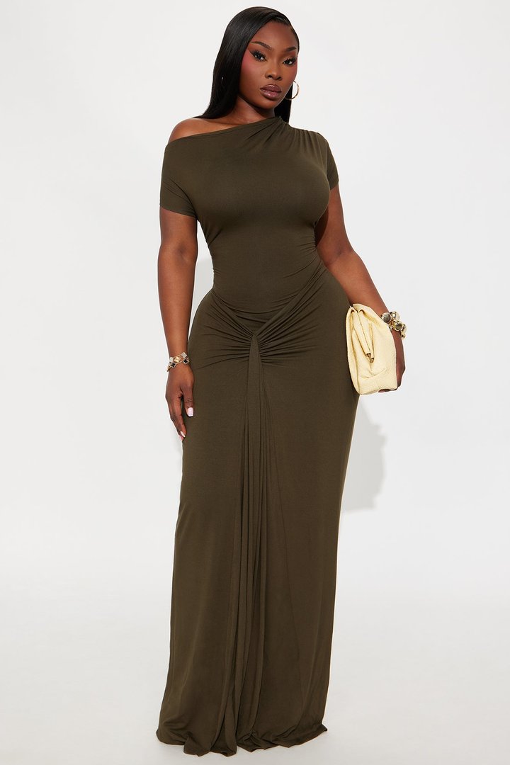 Feels Like Karma Maxi Dress - Olive