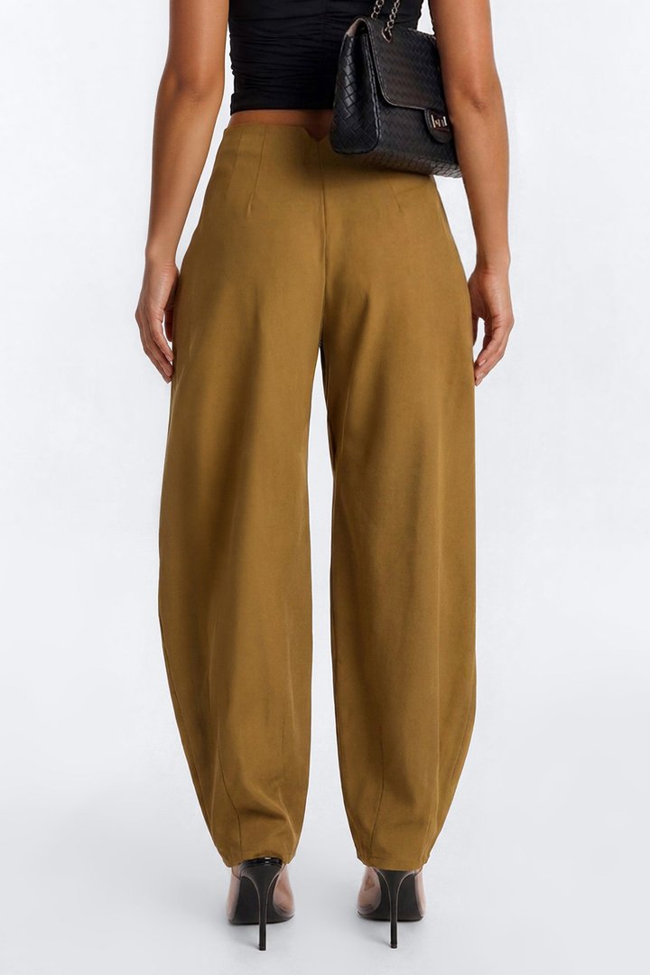 Margaret Barrel Trouser Pants 32″ - Olive