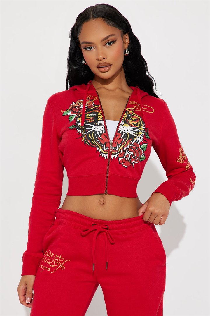 Ed Hardy Tiger Pant Set - Red