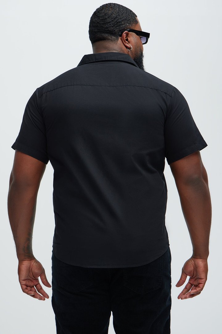 Ryland Short Sleeve Button Up Shirt - Black
