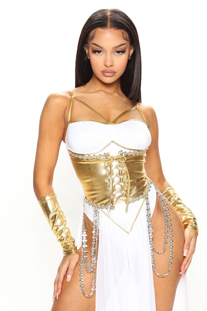 Goddess Energy 3 Piece Costume Set - White/combo