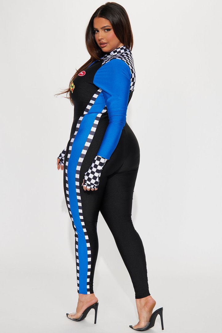 Burning Rubber 3 Piece Costume Set - Black/Blue