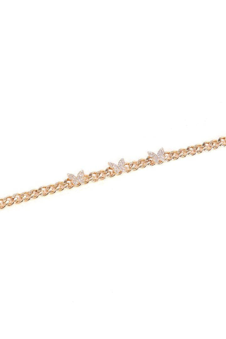 Hermosa Mariposa Butterfly Anklet - Gold