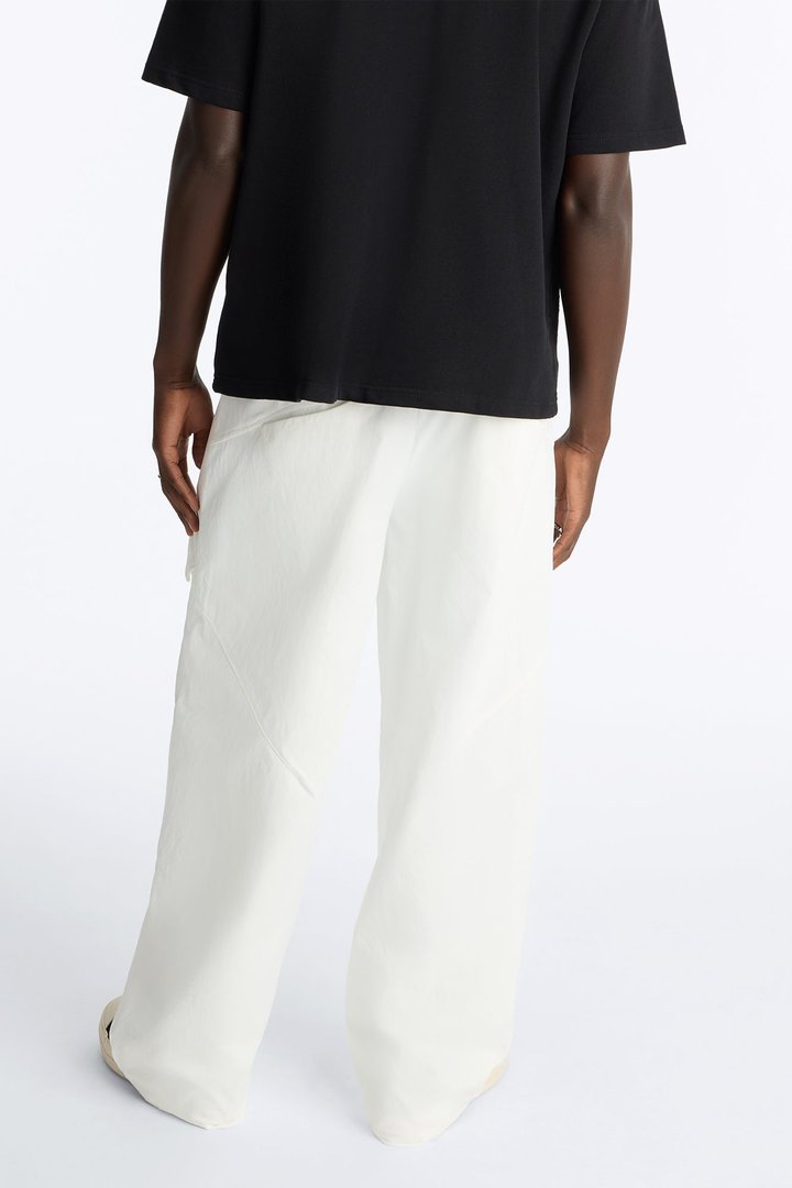 Cargo Wide Leg Tech Pant - White