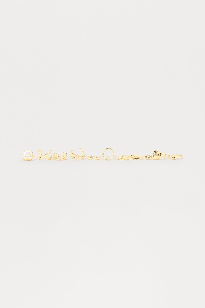 Take My Power 12 Piece Ring Set - Gold