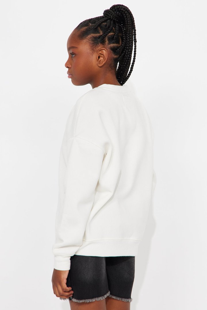Mini Chicago Cutie Graphic Crew Neck Sweatshirt - Cream