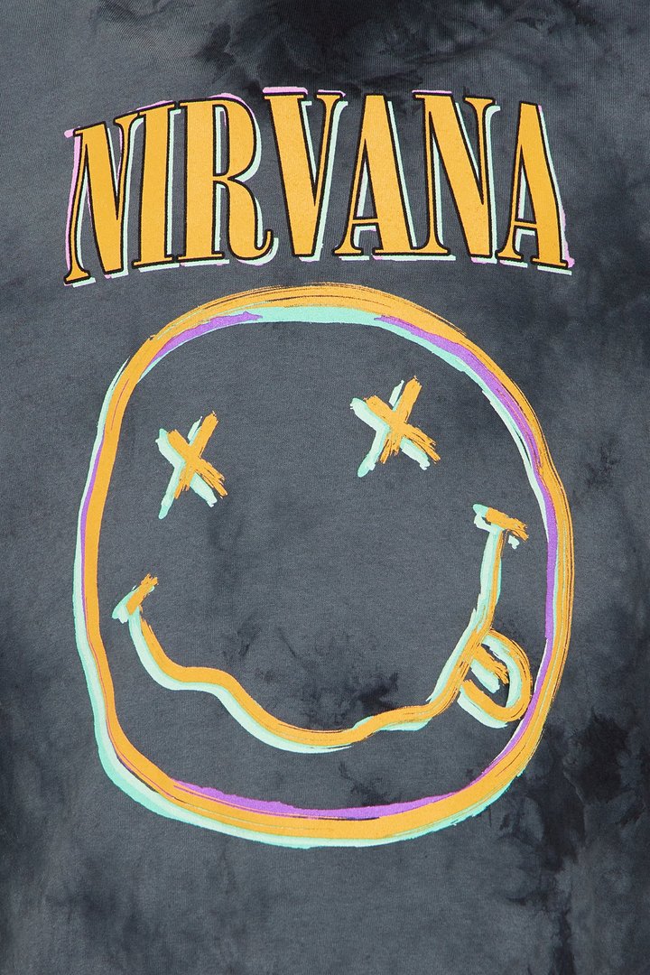 Mini Nirvana All Smiles Tie Dye Tee - Black/combo
