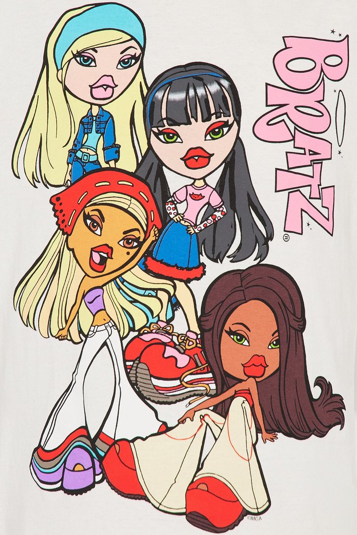 Mini Bratz Baddies Tee - Ivory