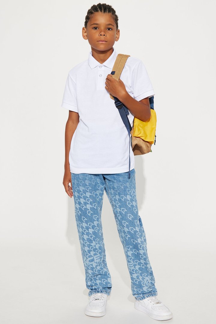 Mini Straight Give Me A Boost Jeans - Medium Blue Wash