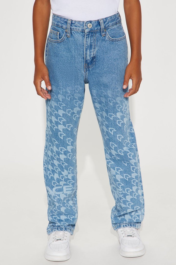 Mini Straight Give Me A Boost Jeans - Medium Blue Wash