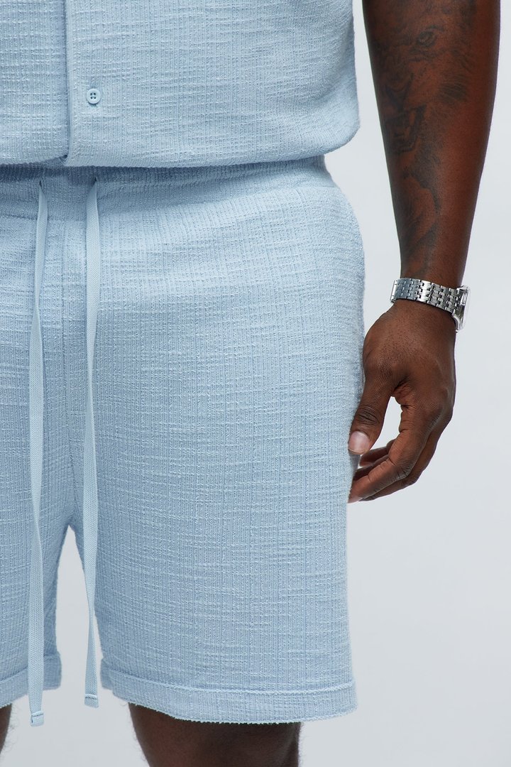 Dean Textured Short - Light Blue