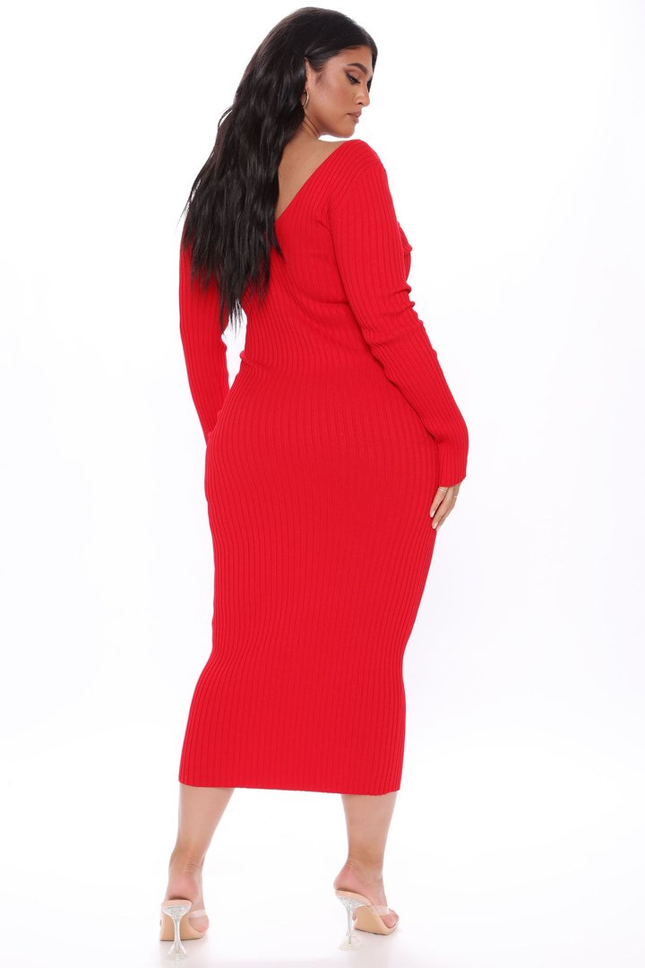 Kallan Knit Dress - Red