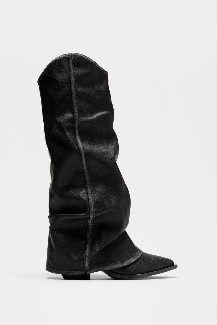 Mason Overlay Boots - Black