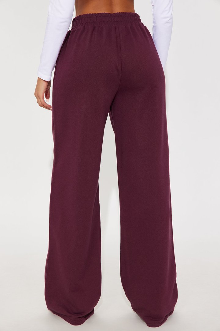 Cassandra Cross Over Lounge Pant - Burgundy