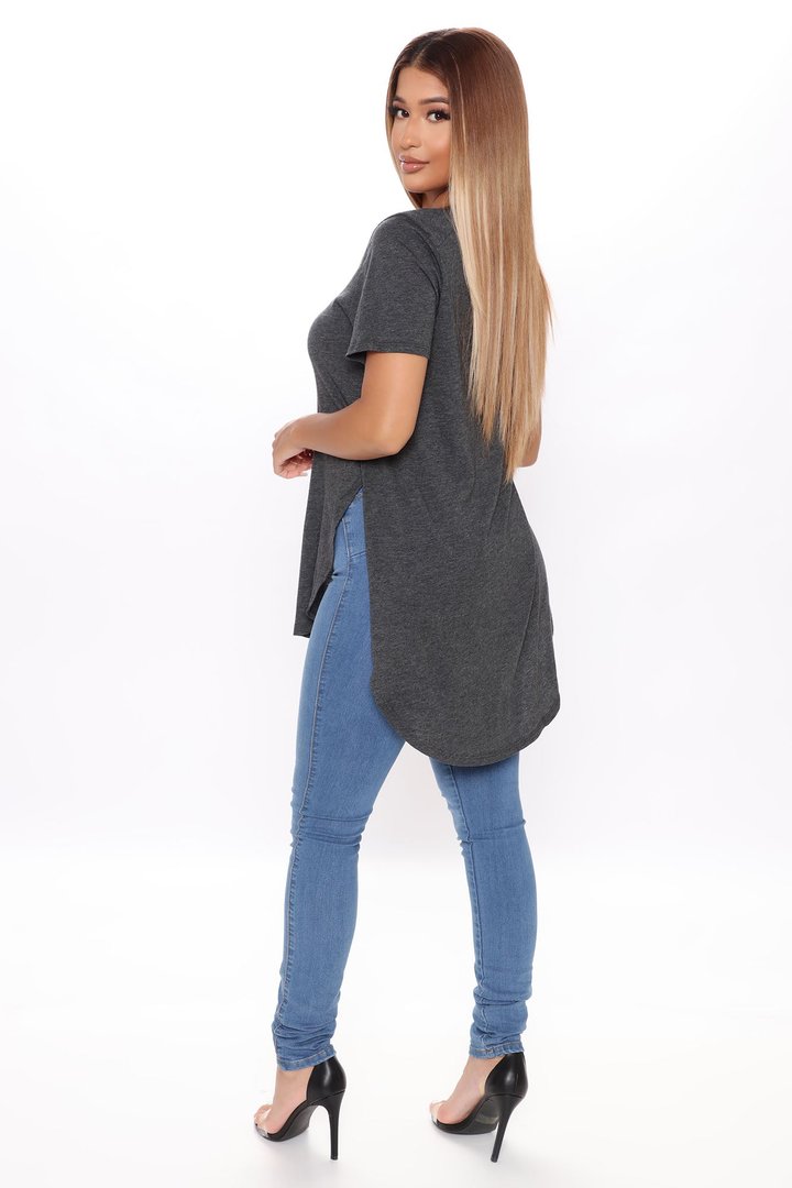Laid Back Tee - Charcoal