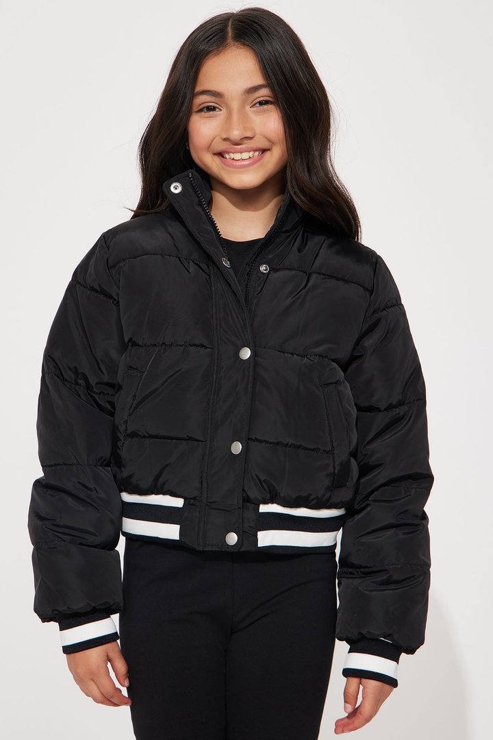 Mini Mrs. Jackson Puffer Jacket - Black