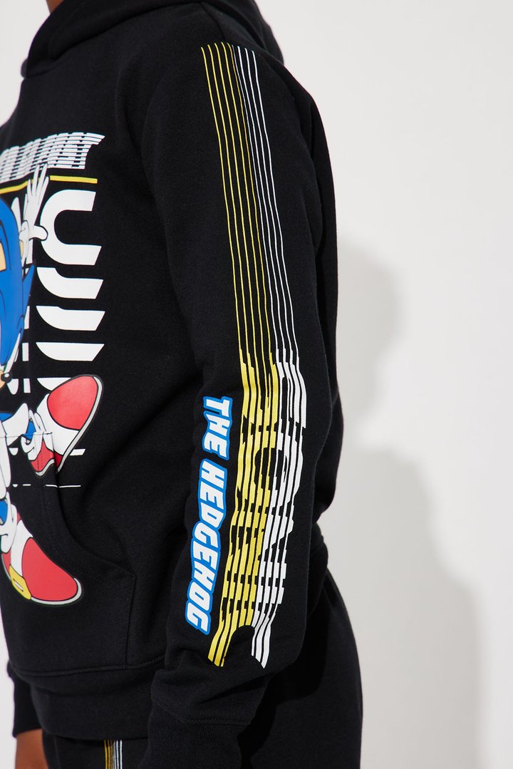 Mini Sonic Gotta Go Fast Fleece Jogger Set - Black