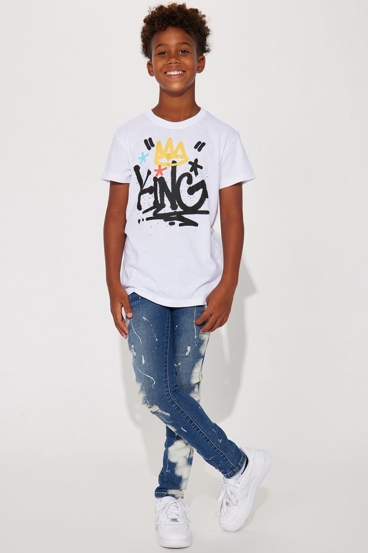 Mini Drip King Short Sleeve Tee - White