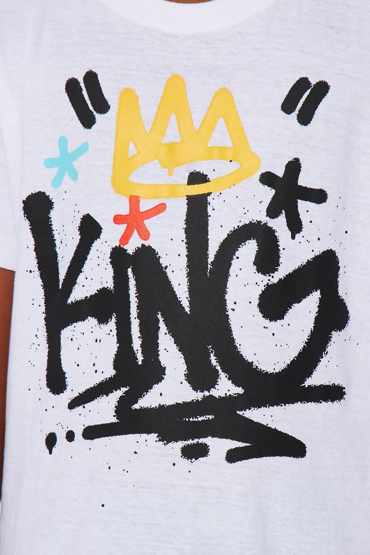 Mini Drip King Short Sleeve Tee - White