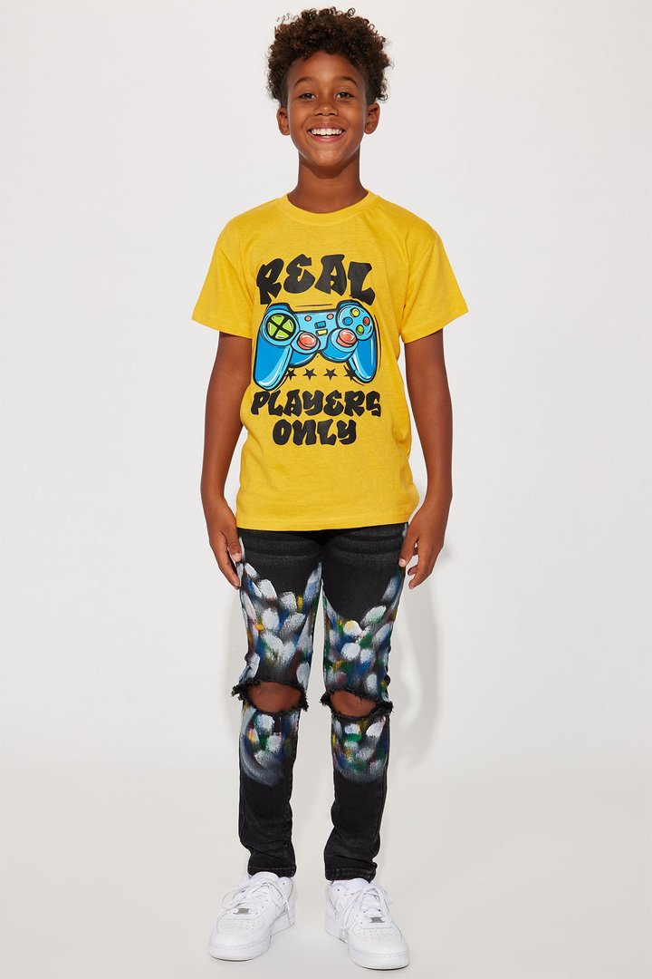 Mini Real Players Only Short Sleeve Tee - Yellow