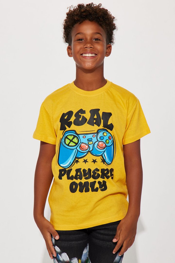 Mini Real Players Only Short Sleeve Tee - Yellow