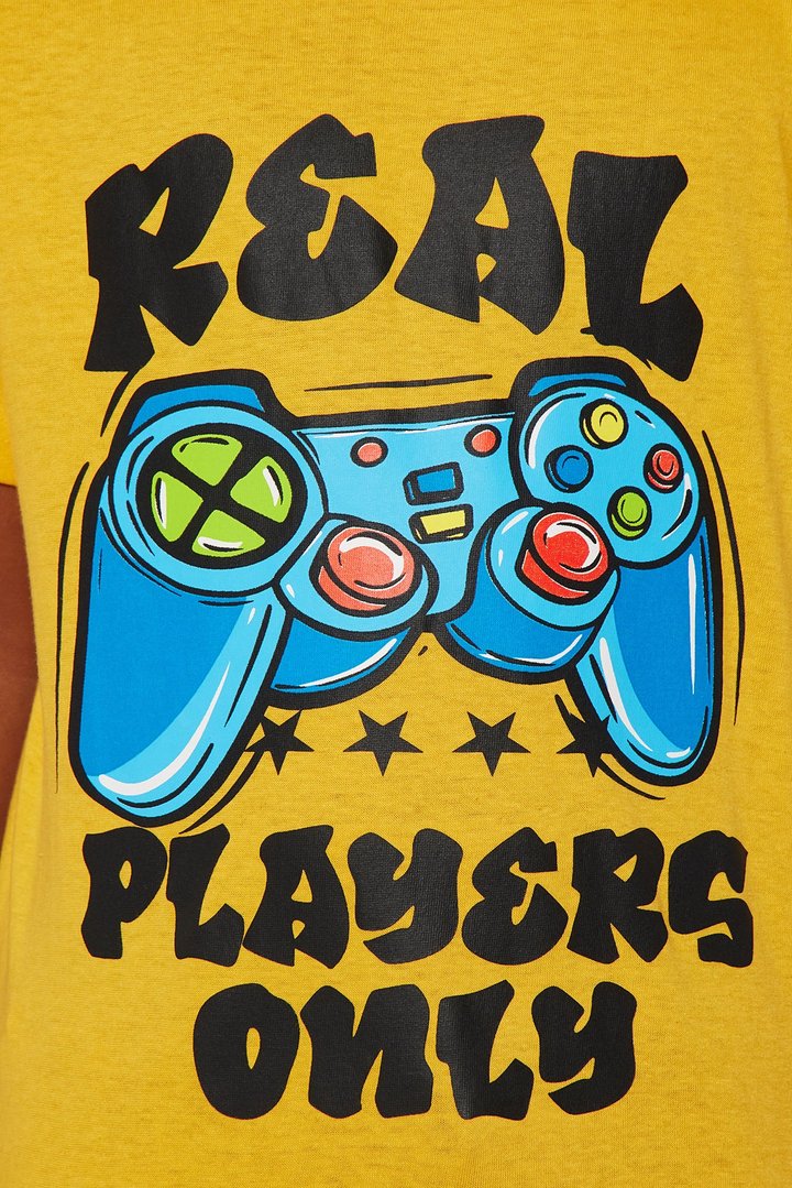Mini Real Players Only Short Sleeve Tee - Yellow