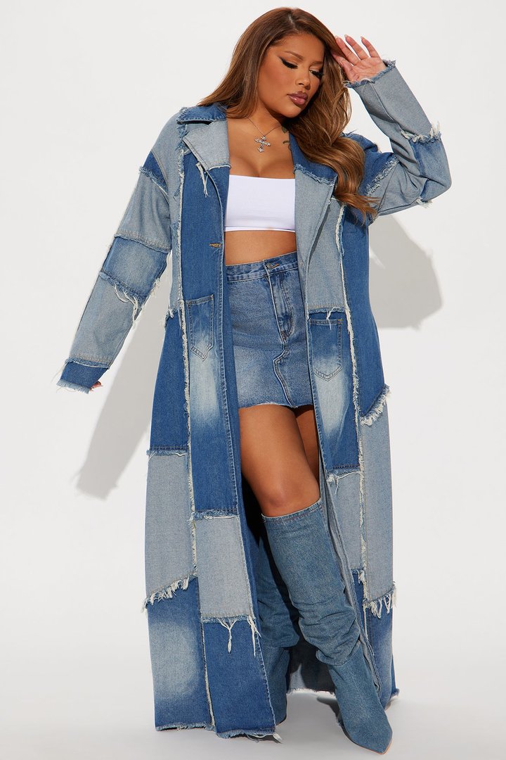 Don't Talk Loud Denim Coat - Vintage Wash
