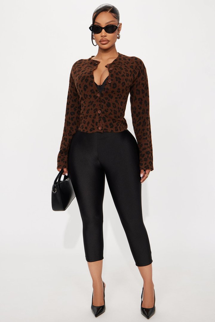 Born Wild Leopard Cardigan - Brown Combo