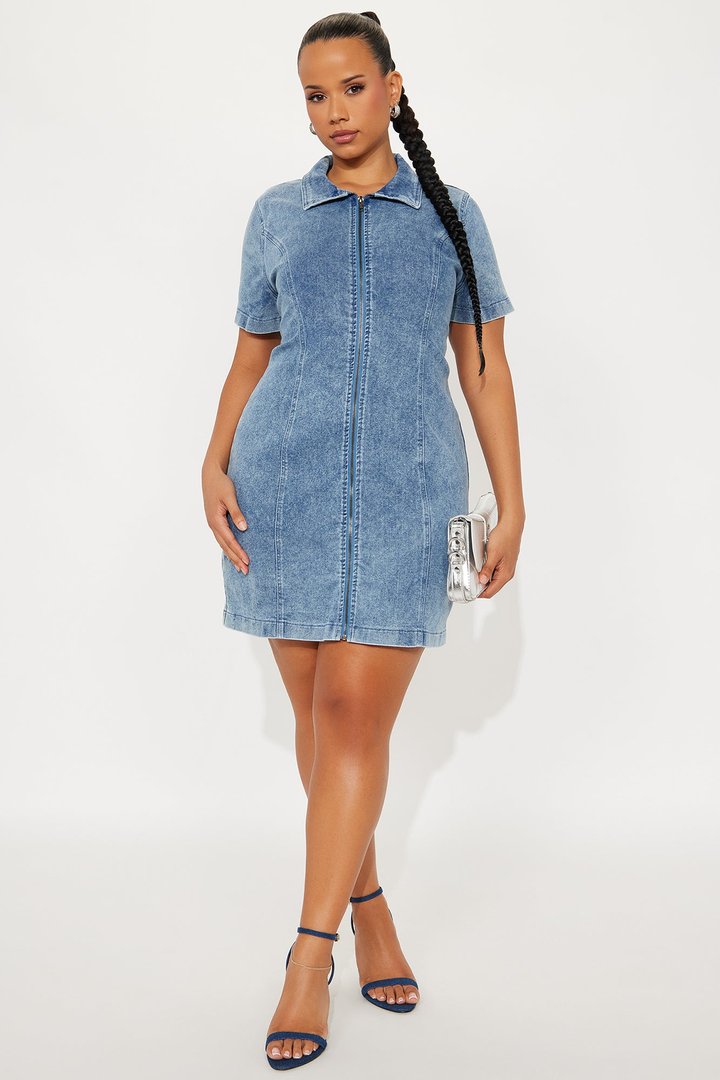 Gabby Denim Mini Dress - Denim