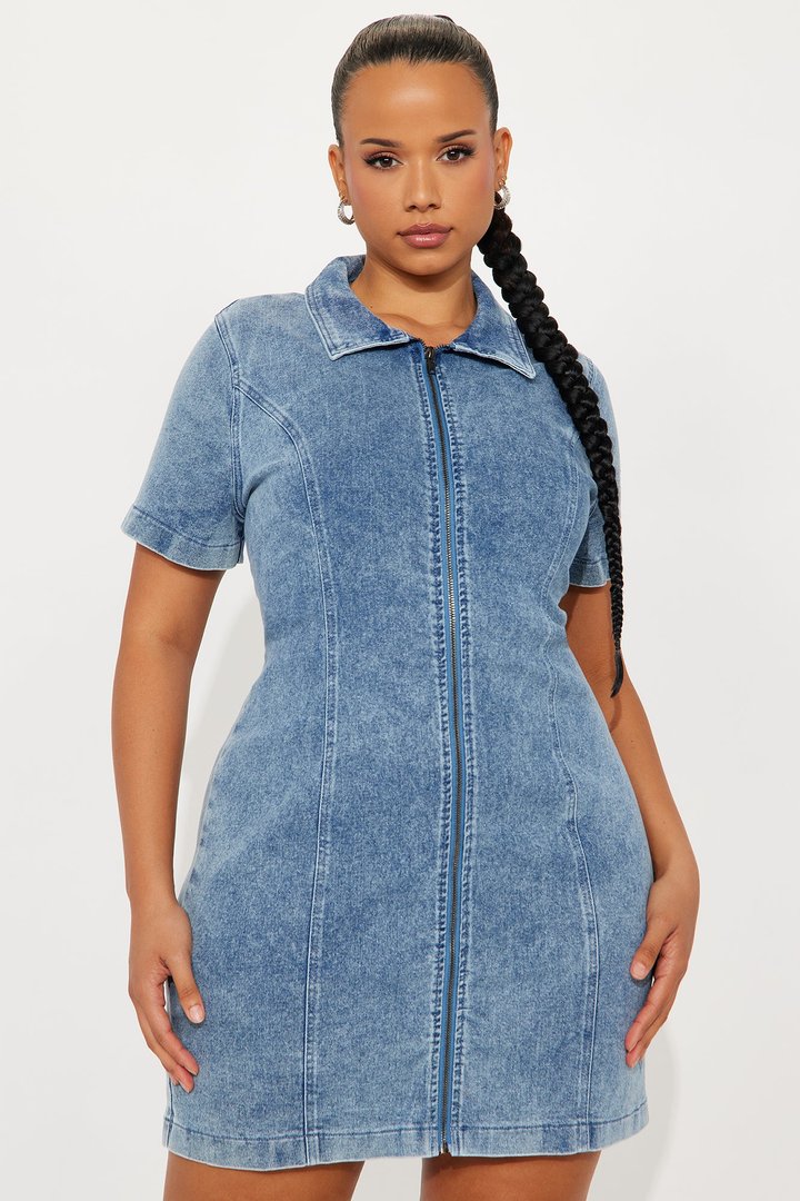 Gabby Denim Mini Dress - Denim