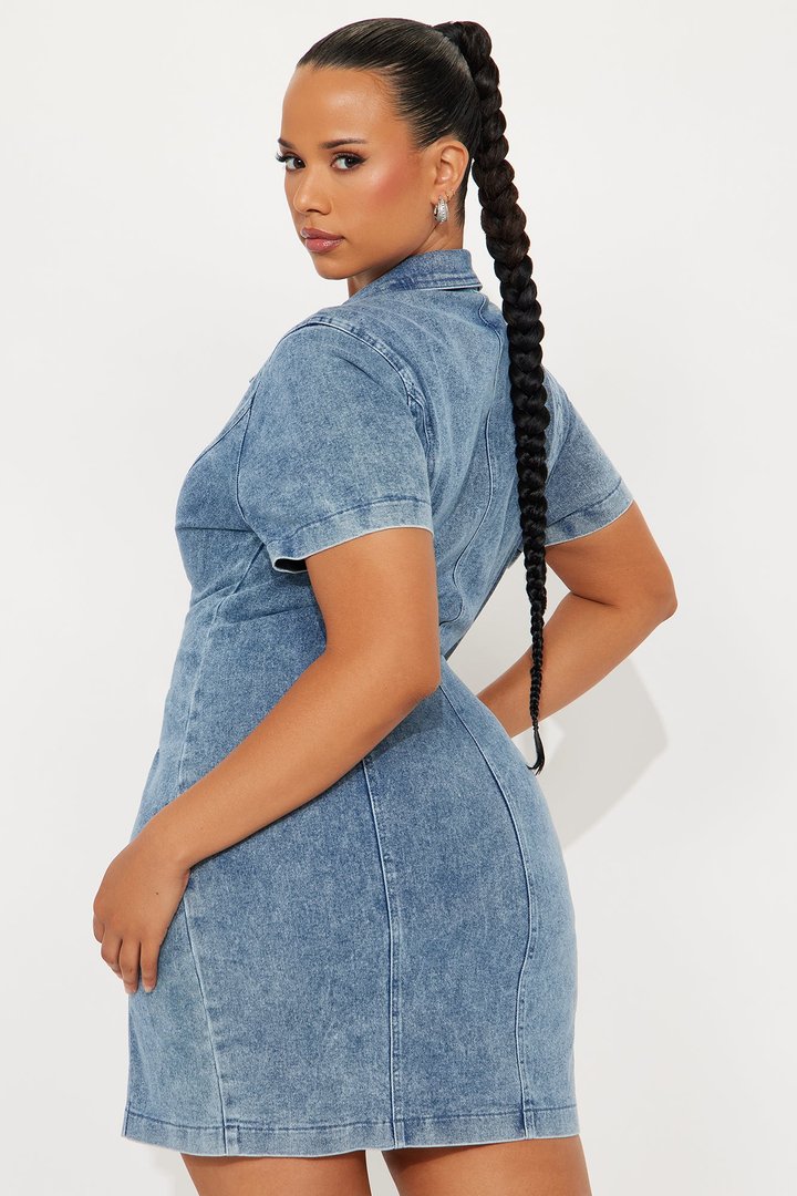 Gabby Denim Mini Dress - Denim