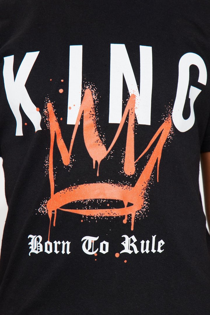 Mini King Born To Ride T-Shirt - Black