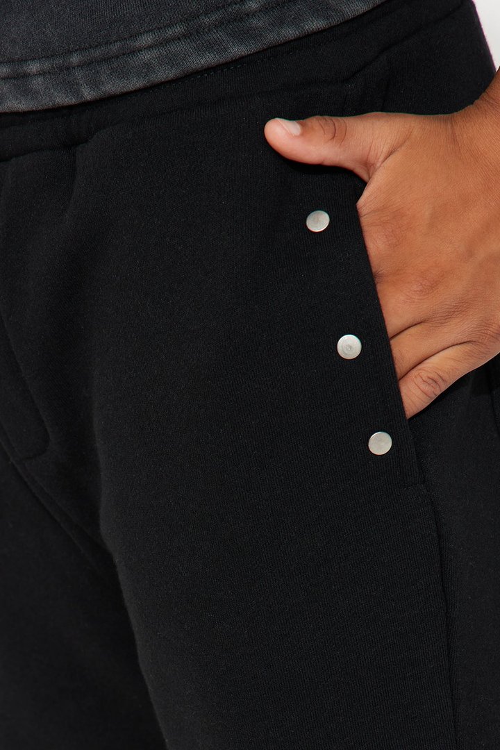 Mini Tyson Lowkey Straight Sweatpants - Black