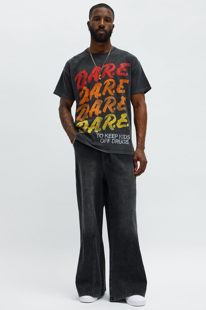 Baggy Crossover Come Again Jean - Black Wash