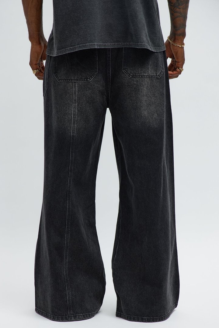 Baggy Crossover Come Again Jean - Black Wash