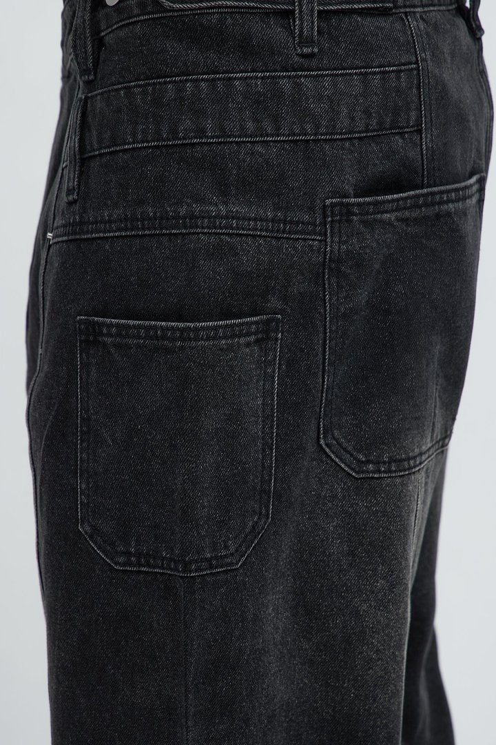 Baggy Crossover Come Again Jean - Black Wash