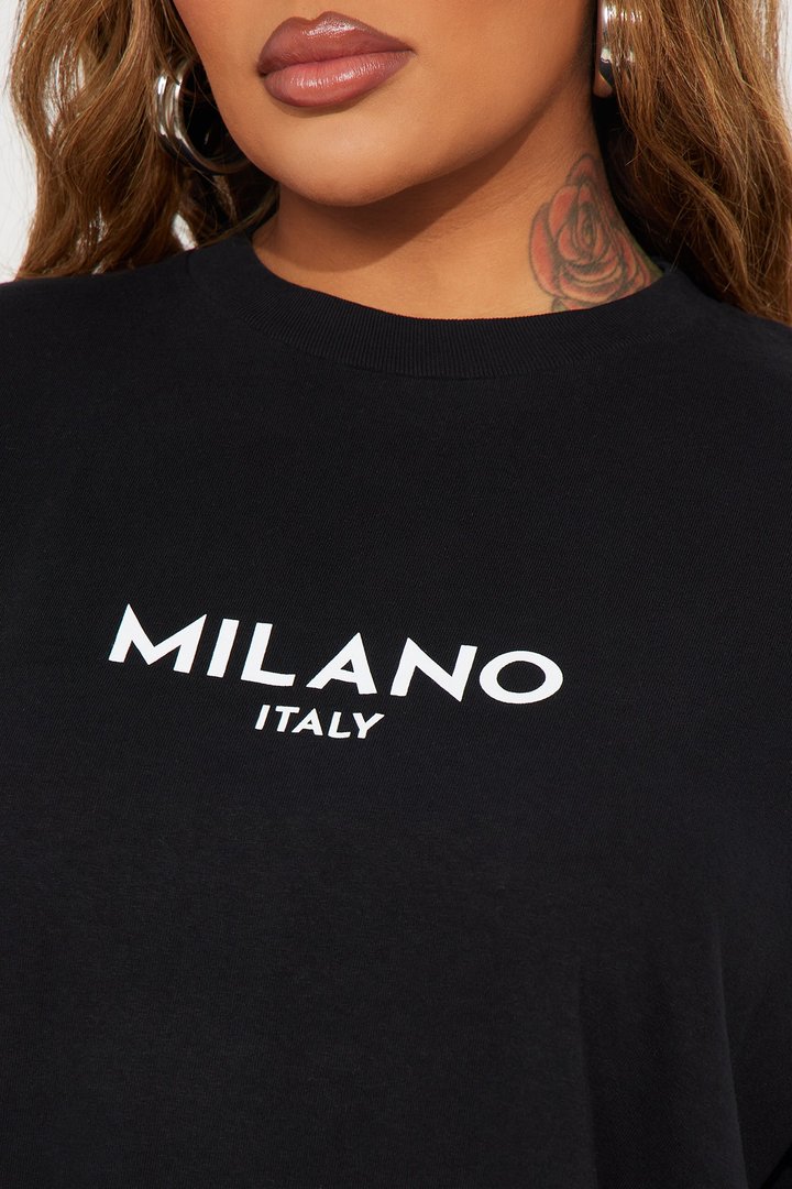 Milano Italy Washed Tee - Black