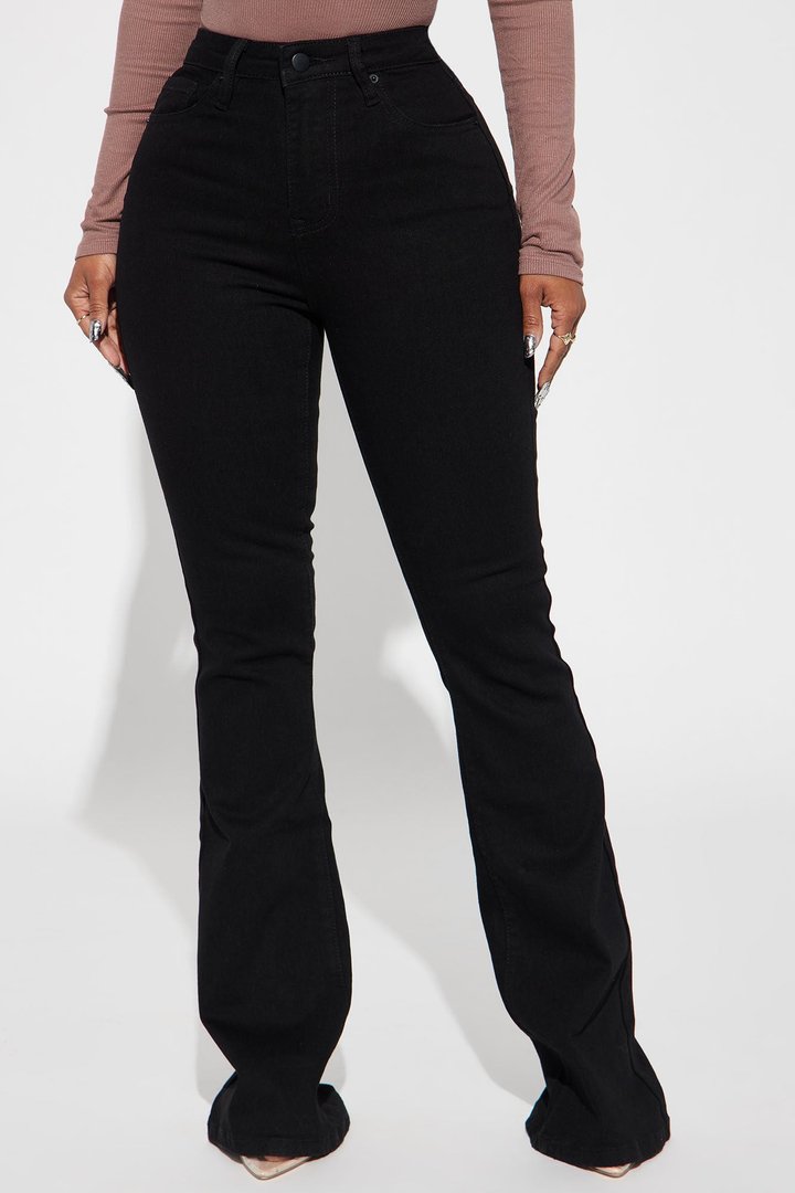Harper Sculpting Stretch Flare Jeans - Black