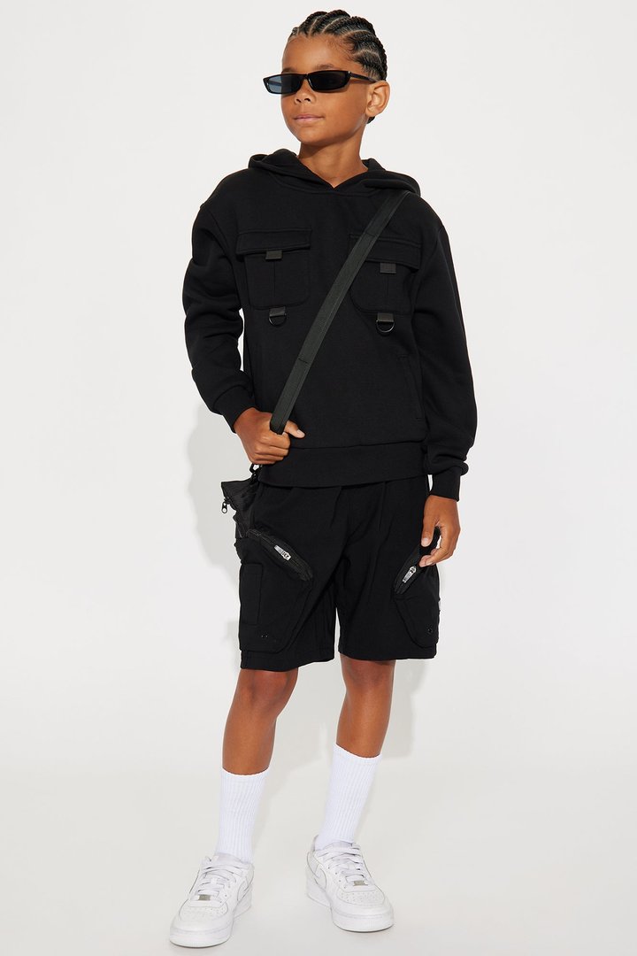 Mini Ready To Go Fleece Hoodie - Black