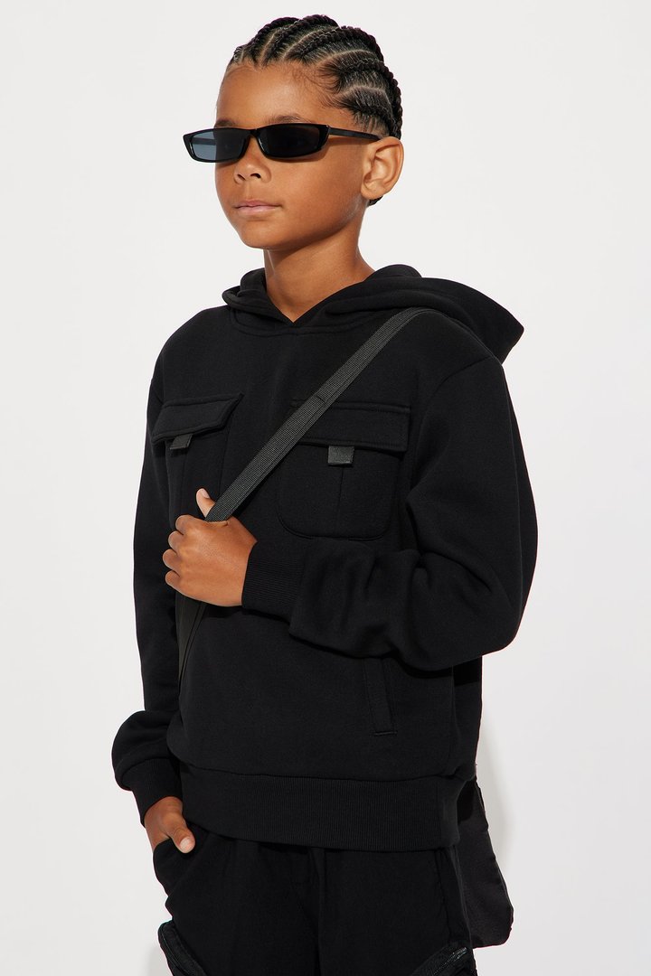 Mini Ready To Go Fleece Hoodie - Black