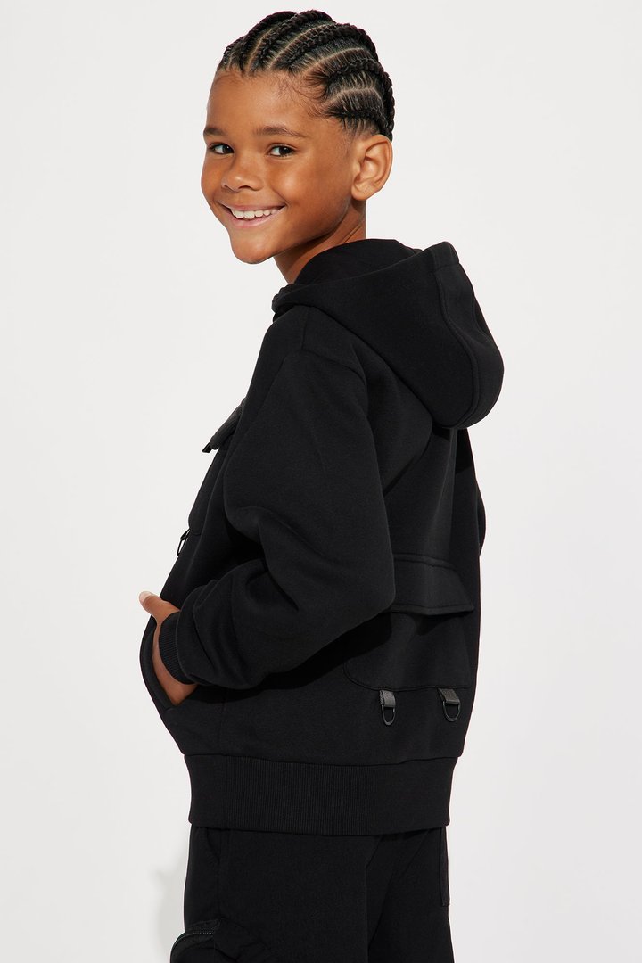Mini Ready To Go Fleece Hoodie - Black