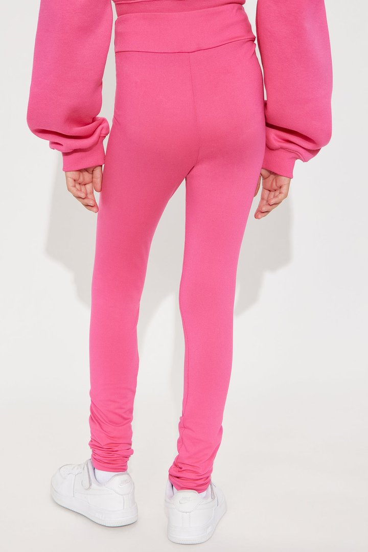 Mini Family Goals Crown Legging - Hot Pink
