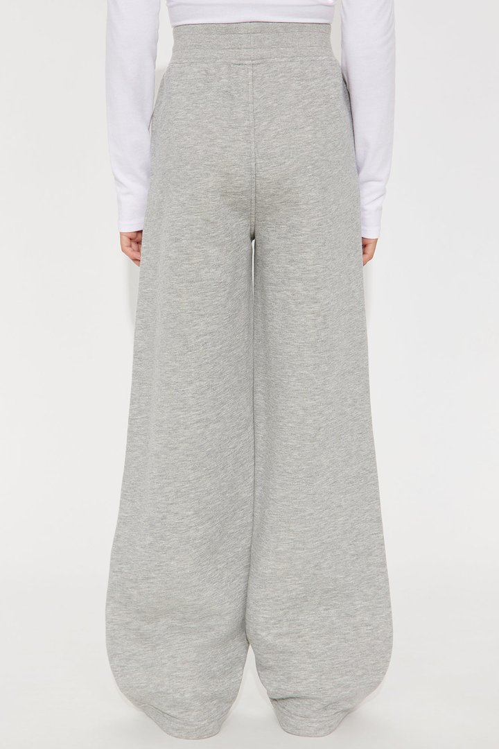 Mini Know Myself Wide Leg Pants - Heather Grey