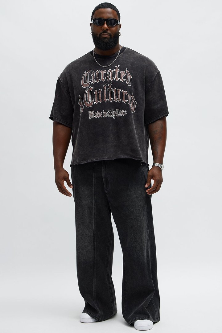 Baggy Crossover Come Again Jean - Black Wash